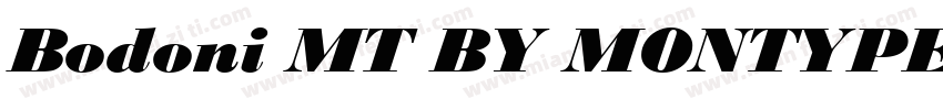 Bodoni MT BY MONTYPE字体转换
